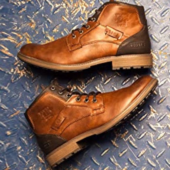XPER Autumn Winter LaceUp Warm Plush Waterproof Motorcycle Combat Style Boots 46 - Picture 1 of 8